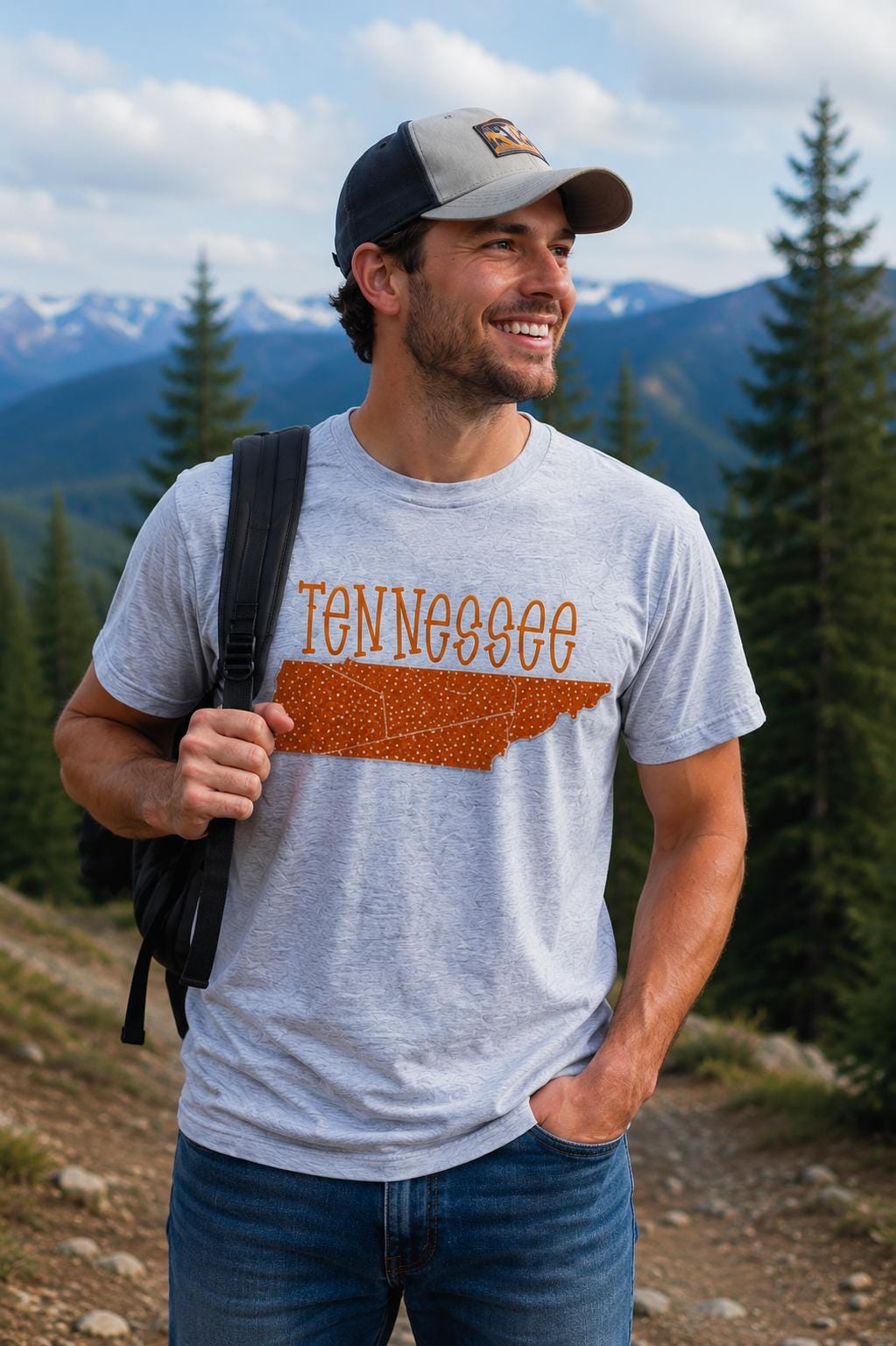Quilted Embroidered Tennessee Graphic Shirt, Tennessee State Shirt, Southern Graphic Tee, Tennessee Pride Shirt, Gift for Tennessee Lover