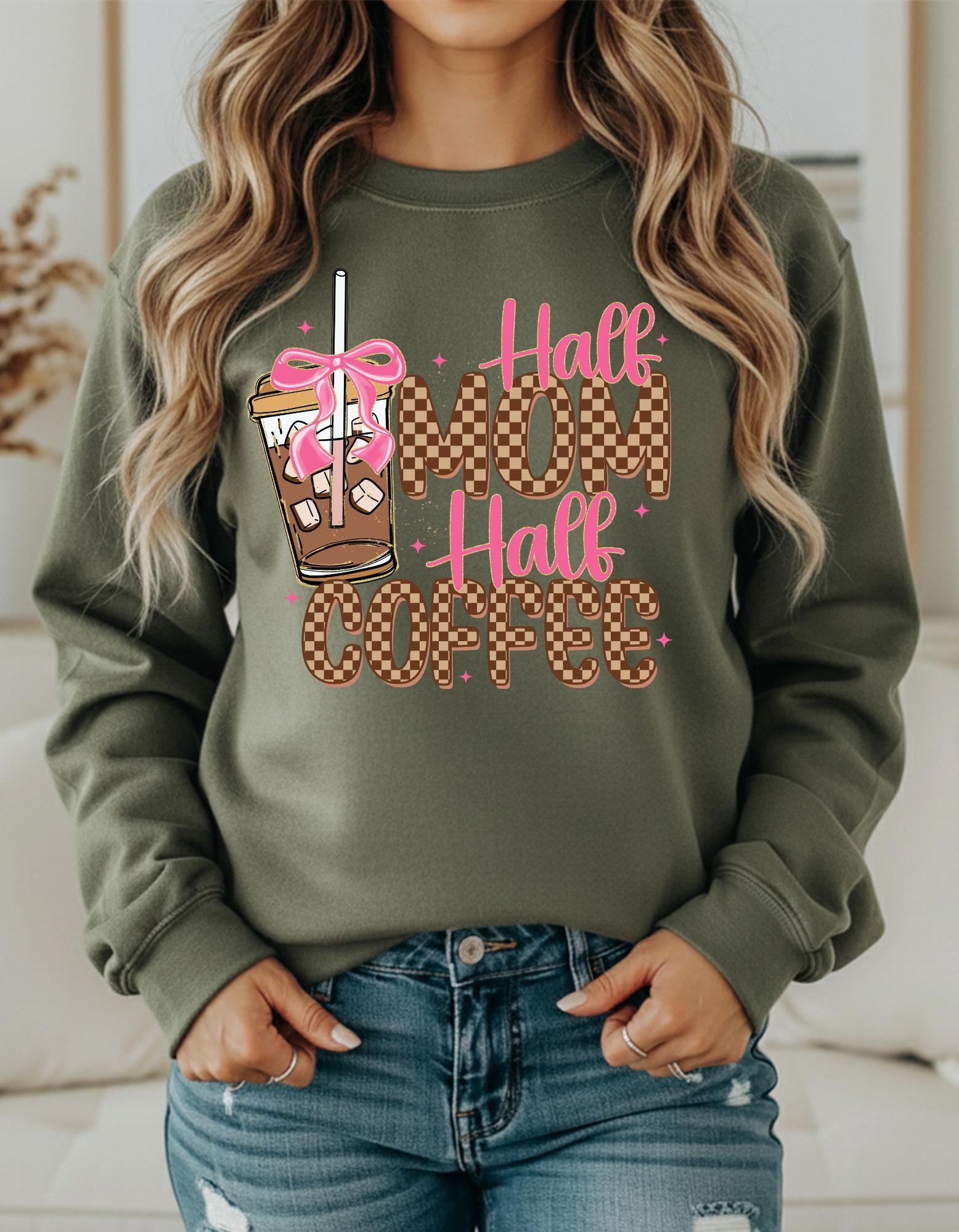 Half Mom Half Coffee Shirt