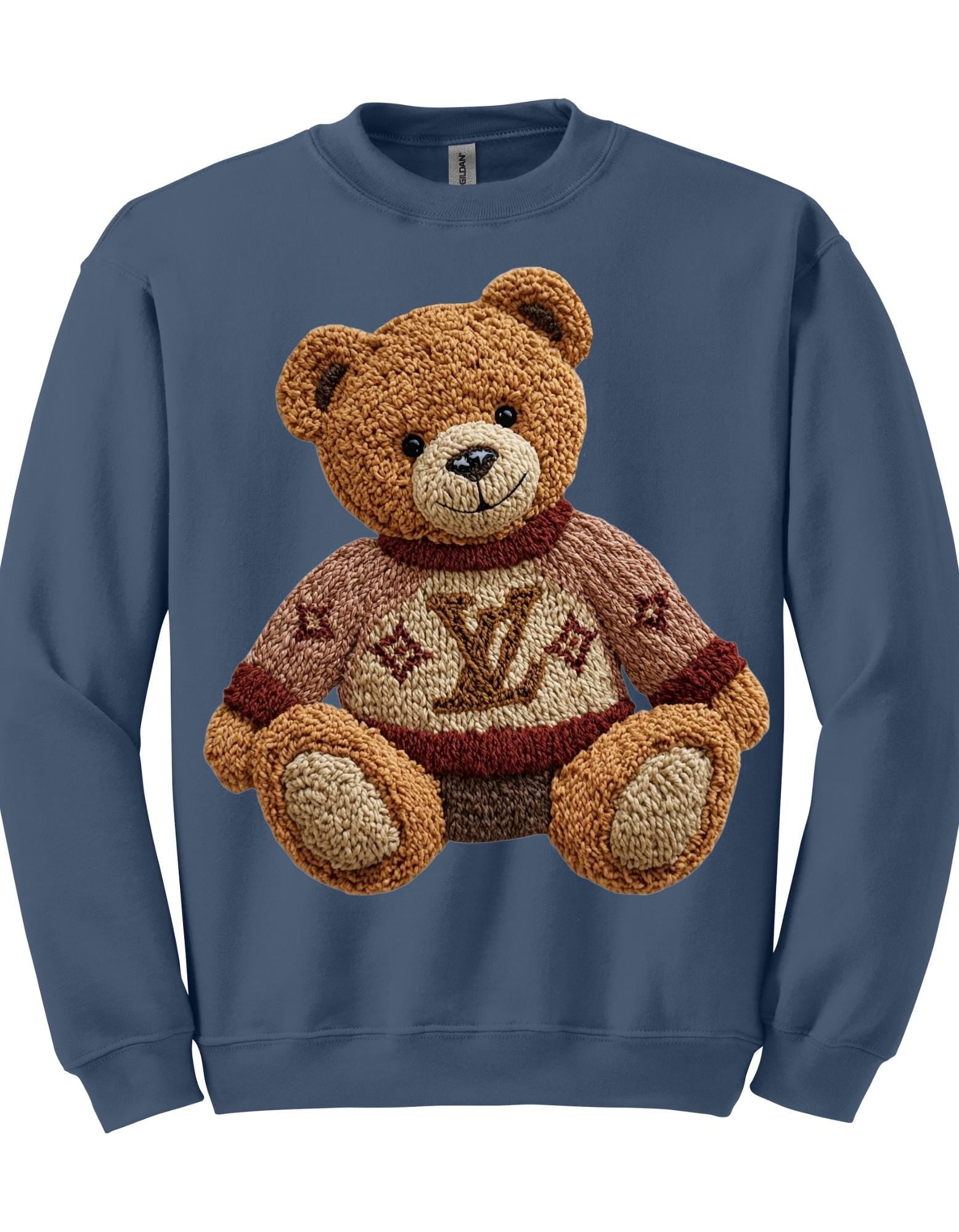 Trendy Faux Fur LV Teddy Bear Shirt