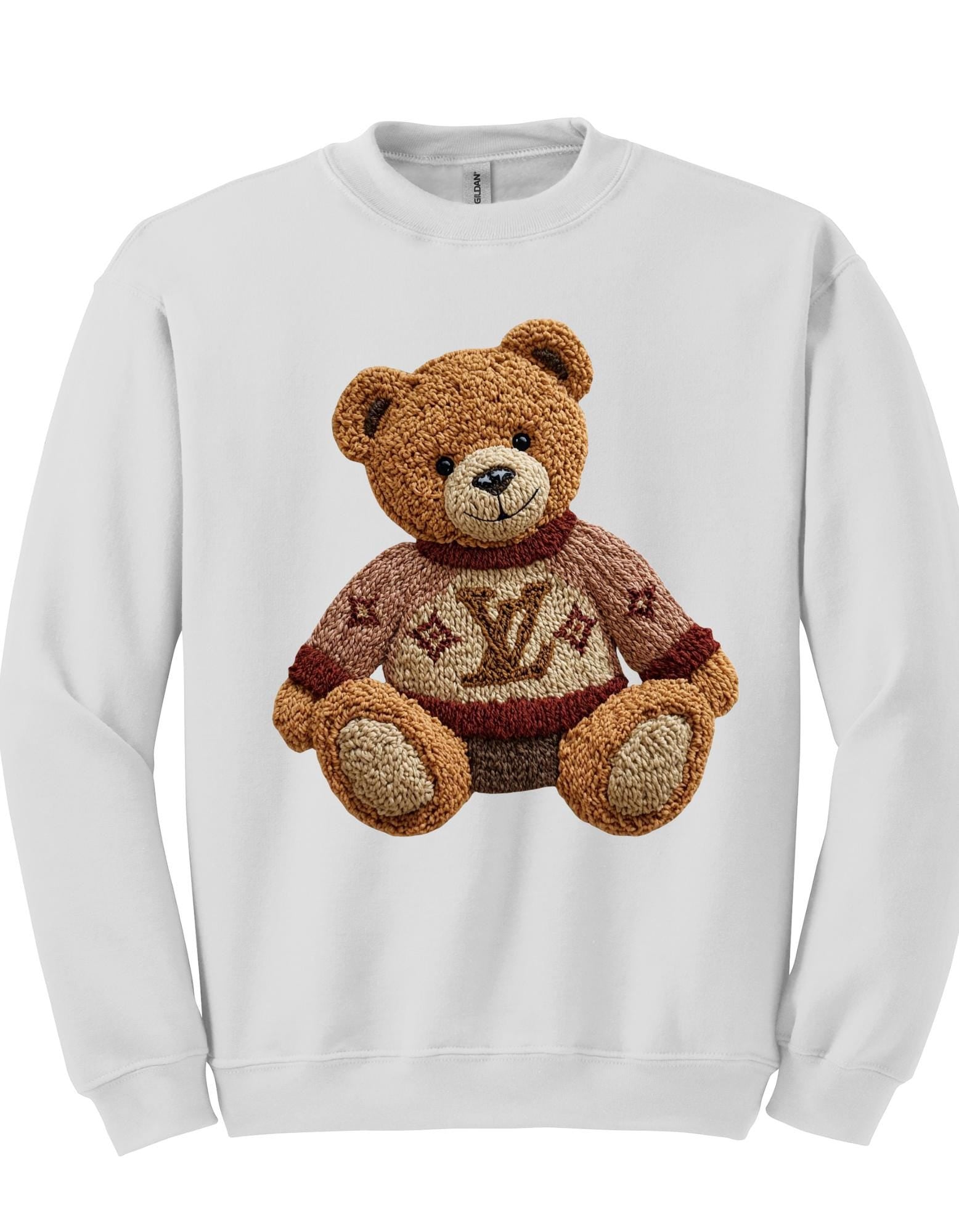 Trendy Faux Fur LV Teddy Bear Shirt