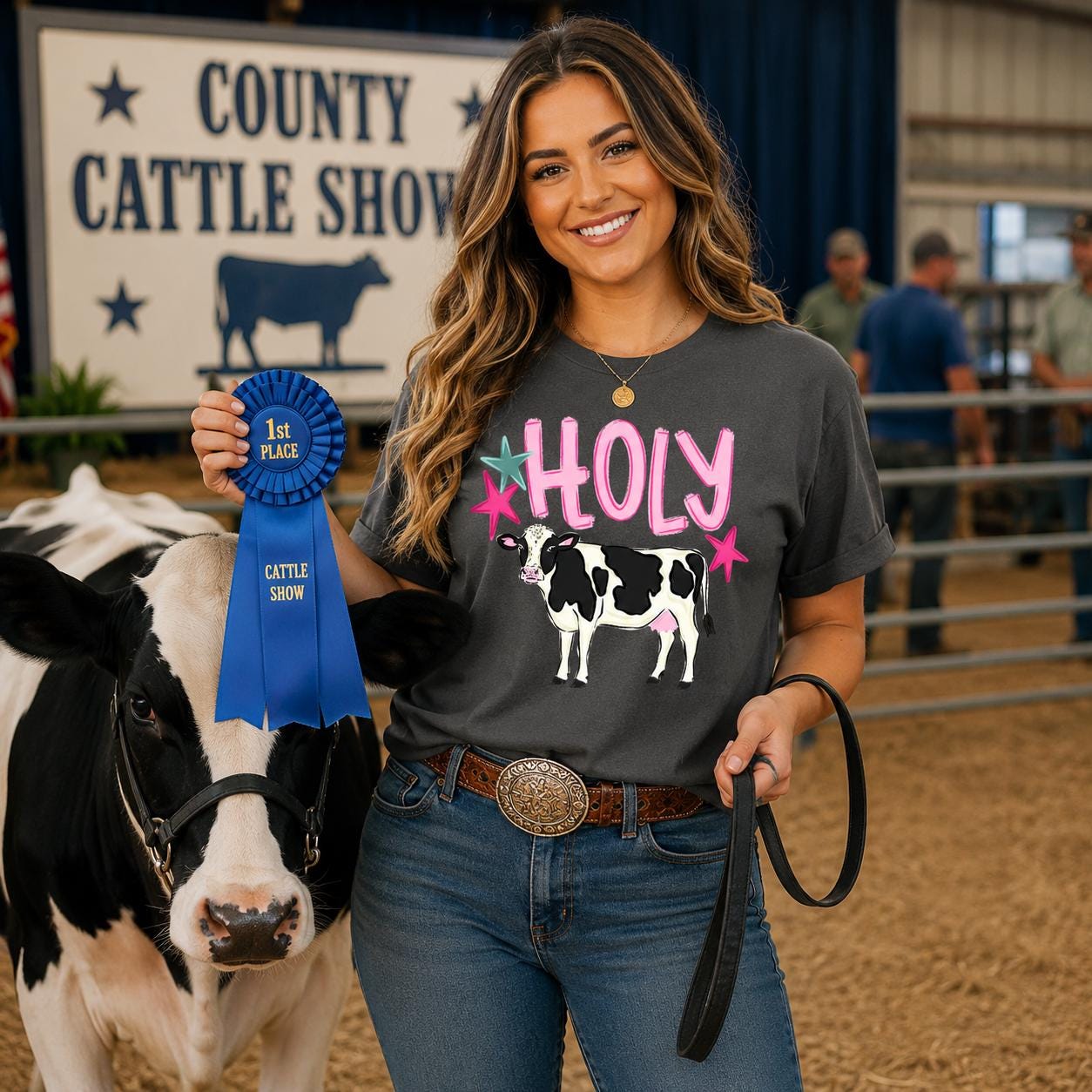 Holy Cow Shirt, County Fair Tee, Cattle Show Graphic Tee, Farm Girl Shirt, Cow Lover Shirt, Livestock Show Tee, Western Farm Shirt