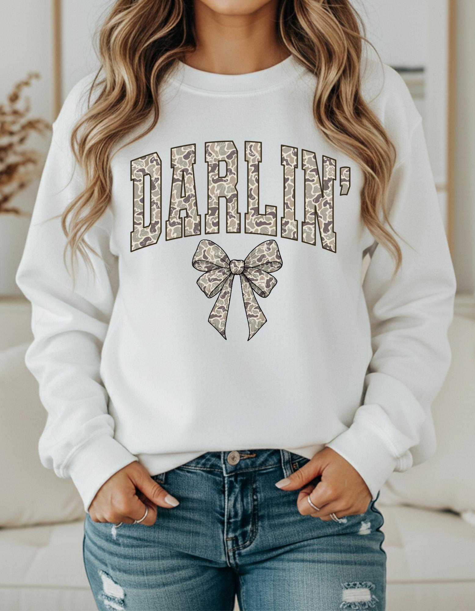 Darlin' with Bow Camouflage Shirt
