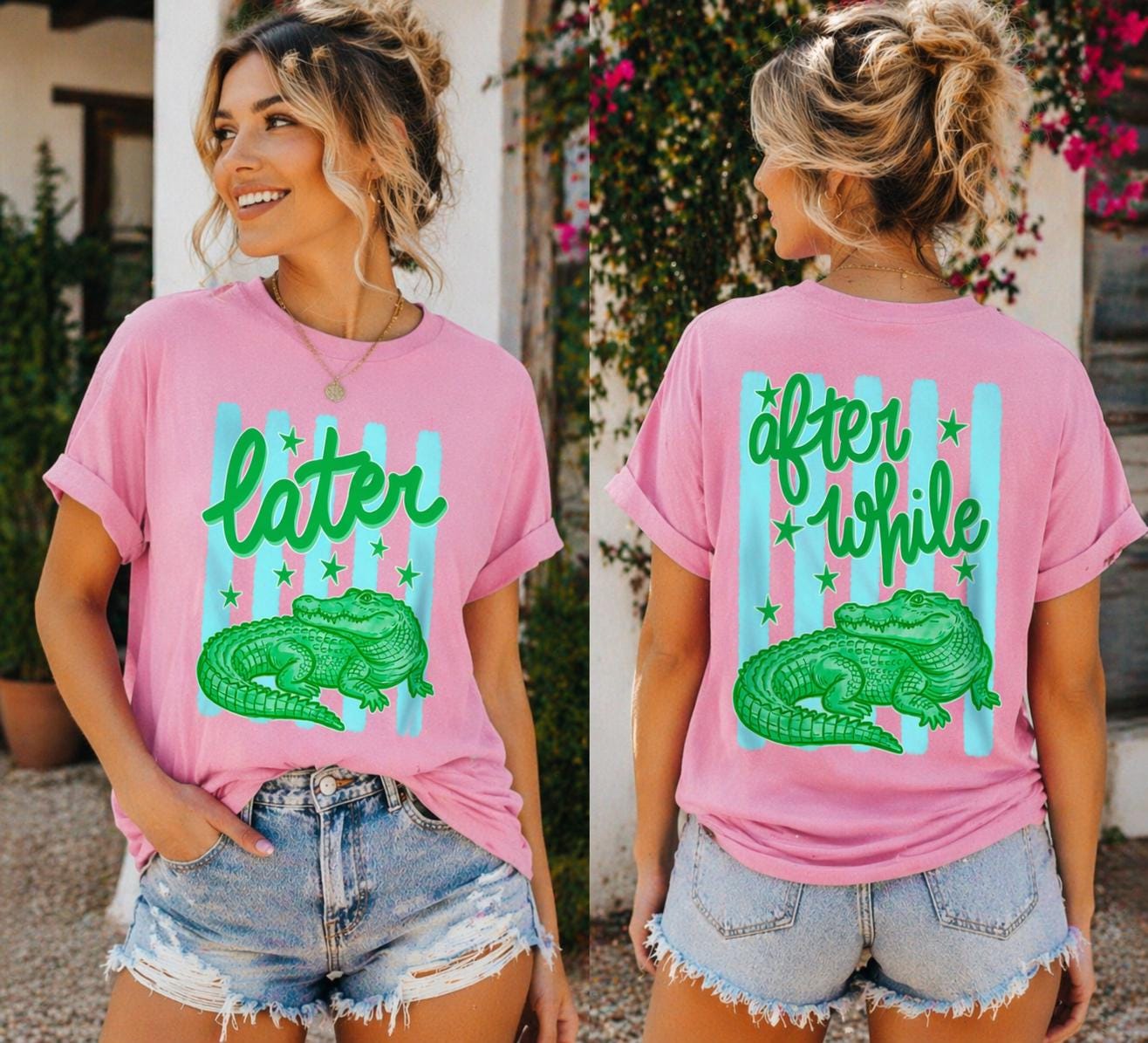 Later Gator After While Crocodile Shirt, Alligator Graphic Tee, Southern Summer Style