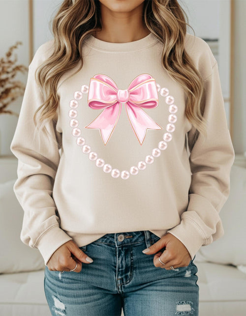 Coquette Bow Pearl Heart Shirt