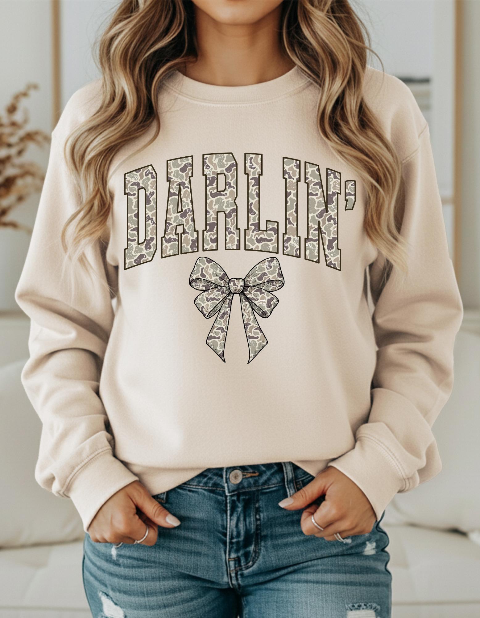 Darlin' with Bow Camouflage Shirt