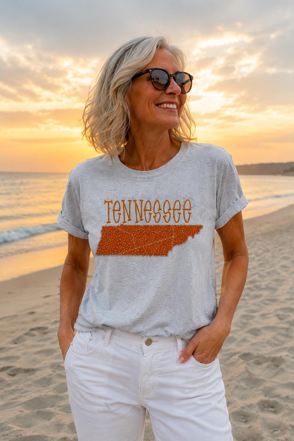 Quilted Embroidered Tennessee Graphic Shirt, Tennessee State Shirt, Southern Graphic Tee, Tennessee Pride Shirt, Gift for Tennessee Lover