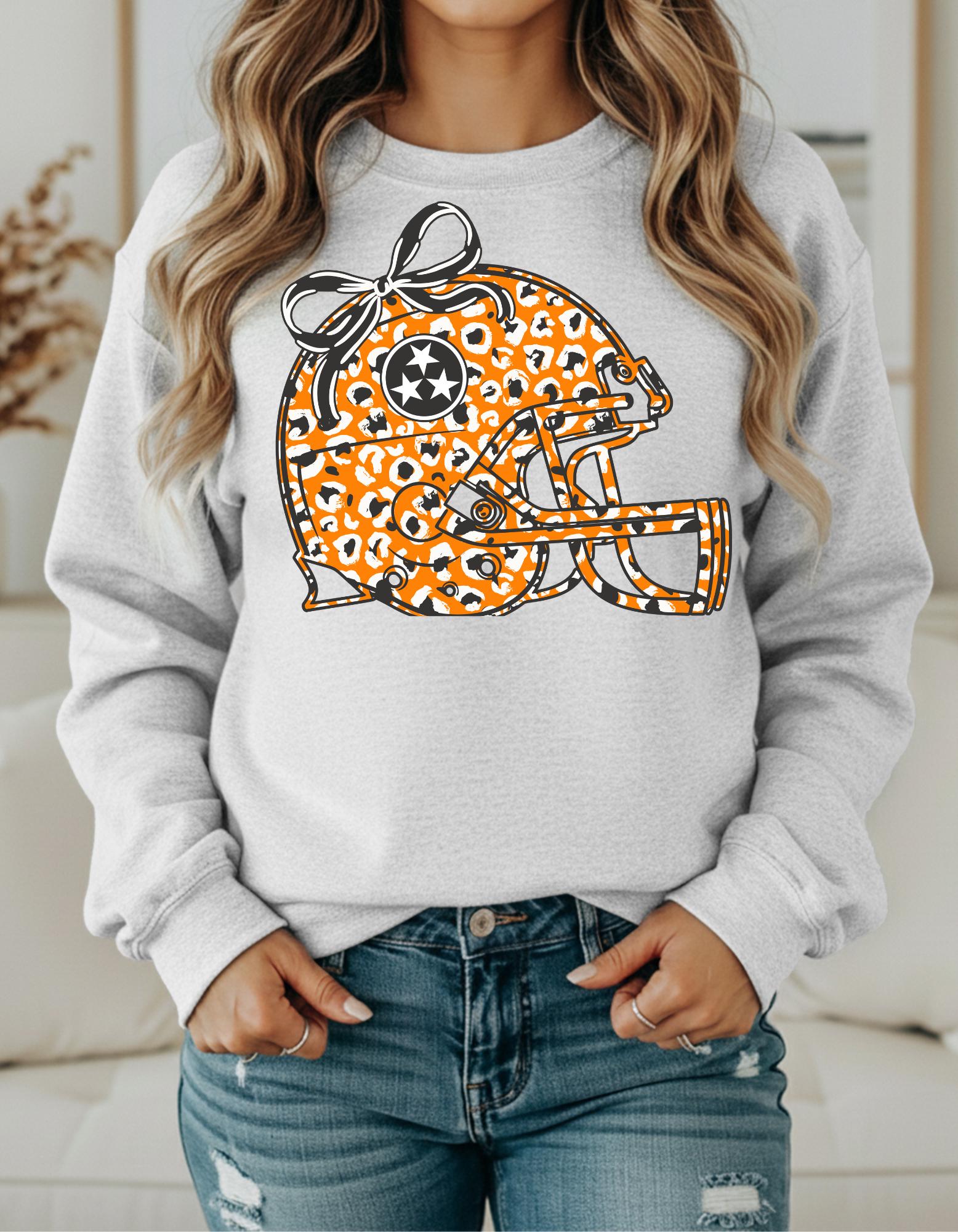 Tennessee Orange Helmet With Bow Shirt