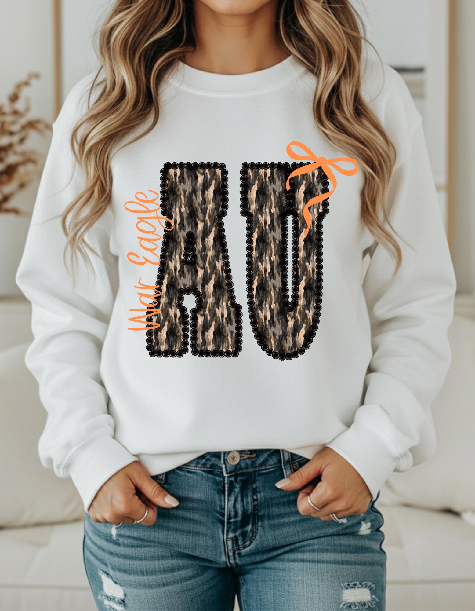 Auburn War Eagle Camouflage with Bow Shirt